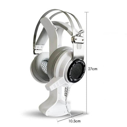 Universal Headphone Holder For Desk Or Wall Mount White And Black compact silicone PC+ABS stand for over-ear headsets