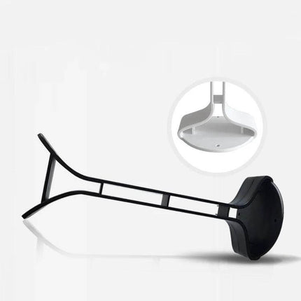 Universal Headphone Holder For Desk Or Wall Mount White And Black - sleek silicone contact point design