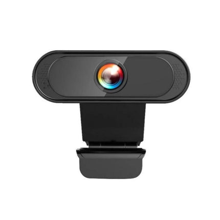 Computer Webcam for Video Calls and Online Meetings – black USB webcam with 12MP CMOS sensor, 1280x720 resolution for clear video calls