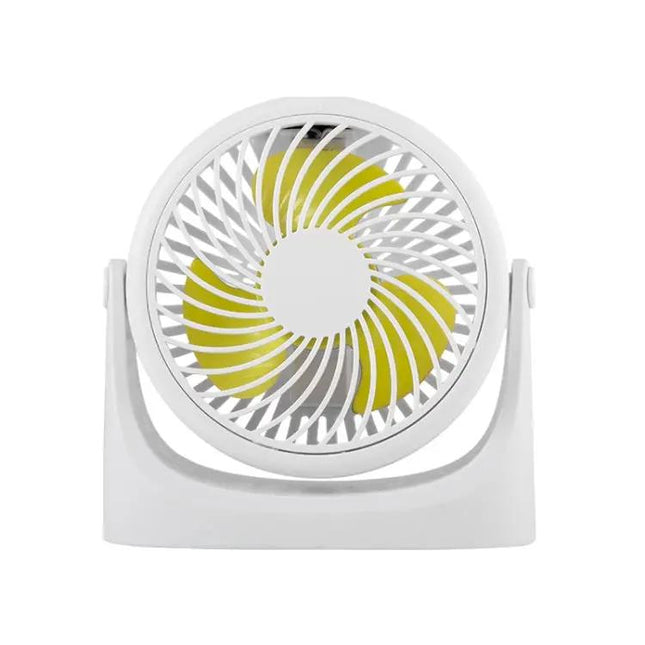 Mini USB Desk Fan For Office Dorm Quiet Portable White