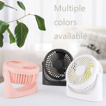 Mini USB Desk Fan For Office Dorm Quiet Portable White