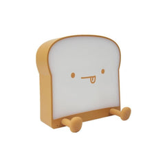 LED Toast Bread Night Light with Phone Holder for Kids - Adjustable Sleep Timer and Dimming Feature