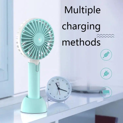 Portable Handheld Mini Fan Rechargeable Silent USB With 720 Degree Rotation