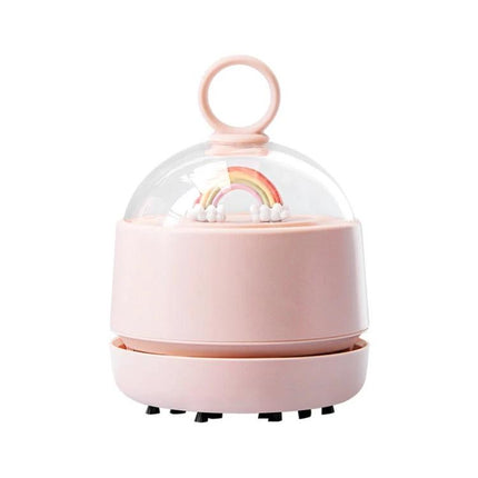 Mini Handheld Wireless Vacuum Cleaner for Desktops and Tables, Multiple Colors - compact pink desktop cordless vacuum for crumbs and pet hair