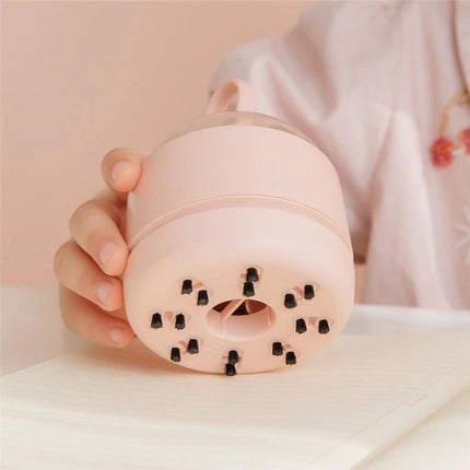 Mini Handheld Wireless Vacuum Cleaner for Desktops and Tables, Multiple Colors - pink compact cordless desktop vacuum cleaning crumbs