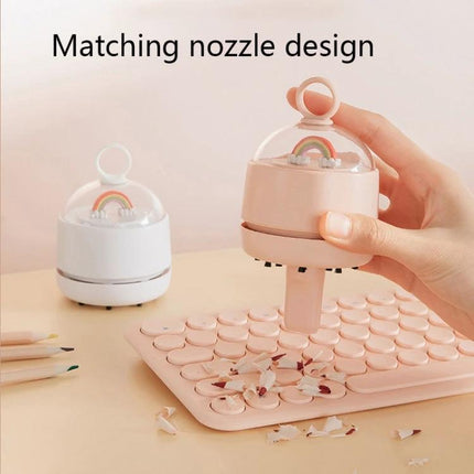 Mini Handheld Wireless Vacuum Cleaner for Desktops and Tables, Multiple Colors - compact cordless desk vacuum removing pencil shavings and crumbs