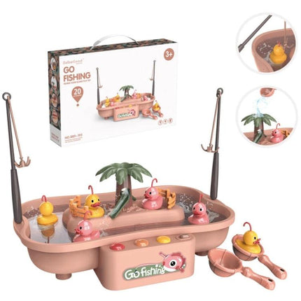 Water Fishing Toy Set for Children's Summer Play Activities with floating ducks, rods, and scoops for backyard or beach bonding
