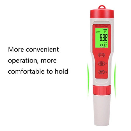 Portable 4-in-1 Device for Water Quality Testing and Monitoring handheld pH TDS EC temperature meter with digital display