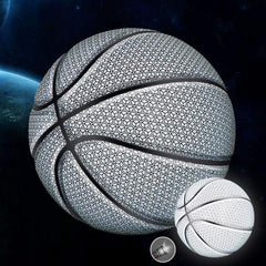 Balón de baloncesto holográfico reflectante con forma de estrella arcoíris n.º 7 para jugar de noche