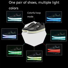 Zapatos LED de caña baja para niños con luces recargables por USB