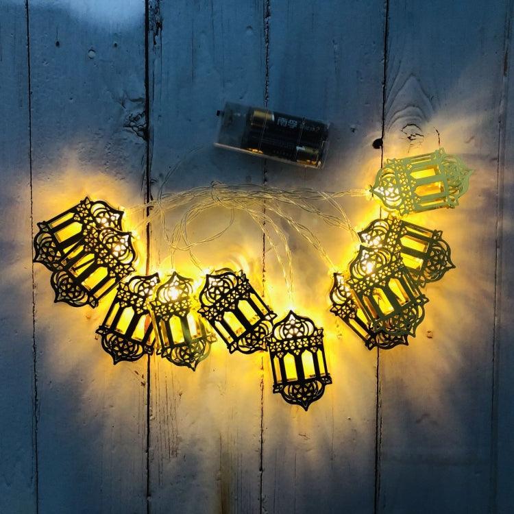 Elegant Ramadan Iron Art LED String Lights for Eid Al-Fitr Celebration