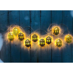 Elegant Ramadan Iron Art LED String Lights for Eid Al-Fitr Celebration