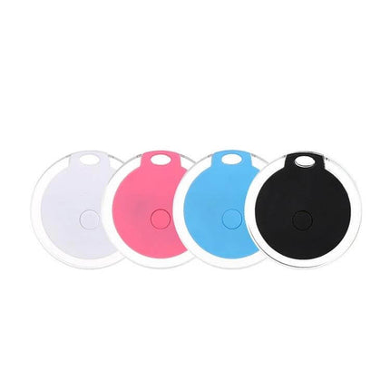 Bluetooth Key Tracker for Keys and Bags with Two-Way Alarm - round Bluetooth 4.0 key finders in white pink blue and black for bags and phones