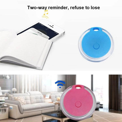 Bluetooth Key Tracker for Keys and Bags with Two-Way Alarm attached to keys and phone showing app alert