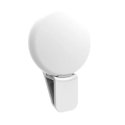 Compact LED Light for Daily Phone Photos and Social Media - white clip-on ring light for brighter indoor and outdoor phone photos