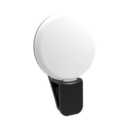 Compact LED Light for Daily Phone Photos and Social Media — small clip-on round LED for brighter phone selfies and social posts
