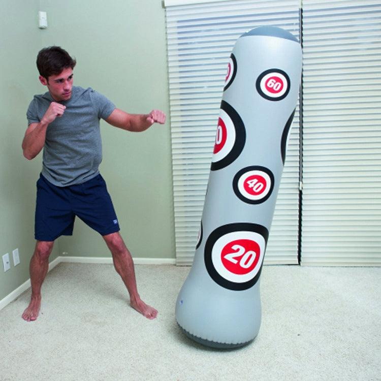 Inflatable Punching Bag for Adults and Kids - 1.6m Boxing Tumbler with Water-Filled Base