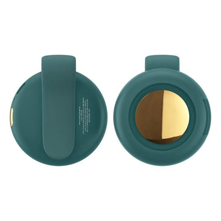 Small Portable Leafless Clip Waist Fan for On-the-Go Cooling - teal clip-on bladeless waist fan with 360-degree adjustable airflow