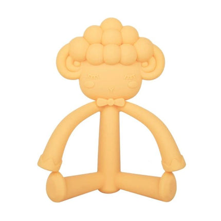 Three-Dimensional Cartoon Silicone Baby Teether for Soothing Gums - yellow sheep-shaped silicone teether, lightweight safe design for babies 3+ months