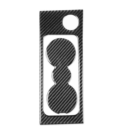 Cup Holder Frame And Cup Mat Sticker For Skoda Octavia Carbon Fiber - real carbon fiber cup holder trim and mat protection
