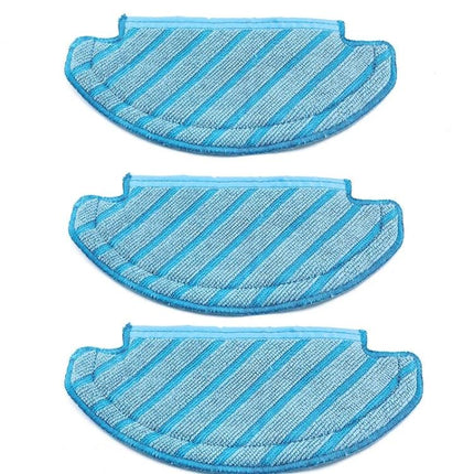 Replacement Accessories for Ecovacs Deebot T8 AIVI Robot Vacuum - set of three blue microfiber mop pads for T8/T8 MAX maintenance