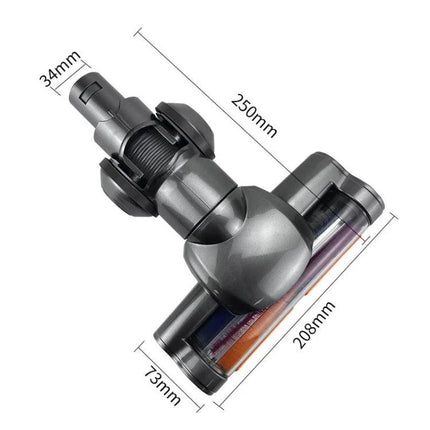 Dyson Compatible Electric Brush Head for Home Floor Cleaning - compact 250mm turbo brush head compatible with V6 DC44 45 58 59 61 62 74