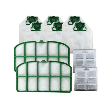Vorwerk Vacuum Cleaner Replacement Bags and Filters Set - 6 dust bags, pre-motor and post-motor filters compatible with VK2002
