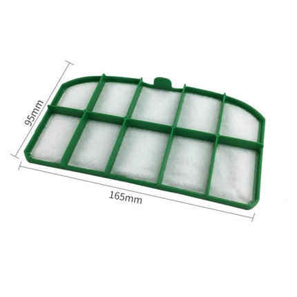 Vorwerk Vacuum Cleaner Replacement Bags and Filters Set - green frame replacement filter 165x95mm for VK2002, washable pre-motor filter