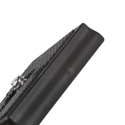 Quick Release Plates for Attaching Cameras to Manfrotto Tripods textured aluminum plate close-up showing mounting screw and rubber grip