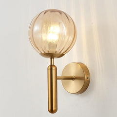 Elegant 6102 Round Glass LED Wall Sconce for Hotel and Home Decor