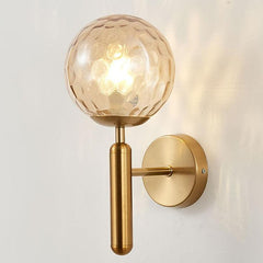 Elegant 6102 Round Glass LED Wall Sconce for Hotel and Home Decor