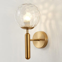 Elegant 6102 Round Glass LED Wall Sconce for Hotel and Home Decor