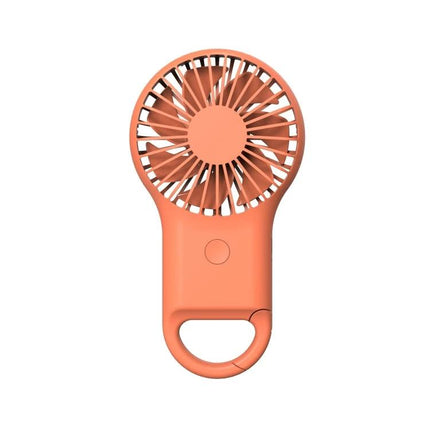 Compact Portable Handheld Mini Fan with USB Charging and LED Lights - coral handheld fan, pocket-sized, lightweight 150x80x25mm, 75g