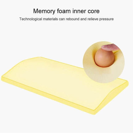 Lumbar Support Pillow For Sleep During Pregnancy Blue memory foam inner core showing pressure rebound and waist contour support