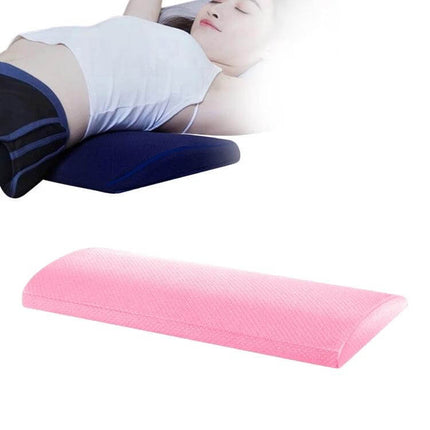 Lumbar Support Pillow For Sleep During Pregnancy Blue memory foam lumbar pillow for expectant individuals supporting lower back during sleep