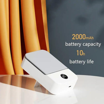 Portable Hanging Neck Fan For Hands Free Cooling White