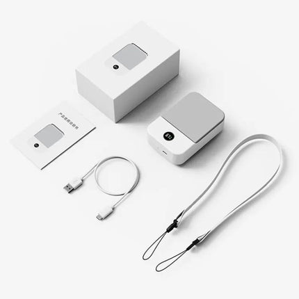 Portable Hanging Neck Fan For Hands Free Cooling White