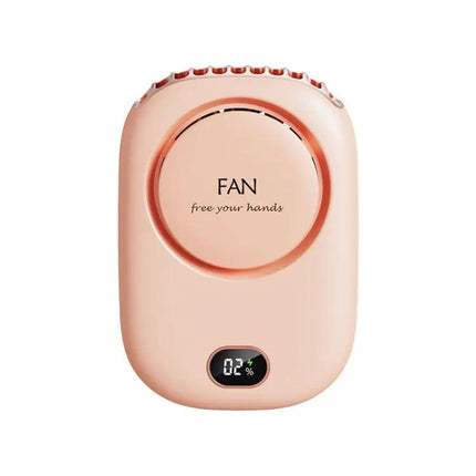 Rechargeable Hands Free Neck Fan For Personal Cooling White