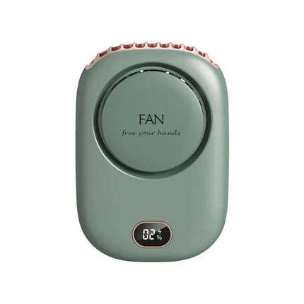 Rechargeable Hands Free Neck Fan For Personal Cooling White