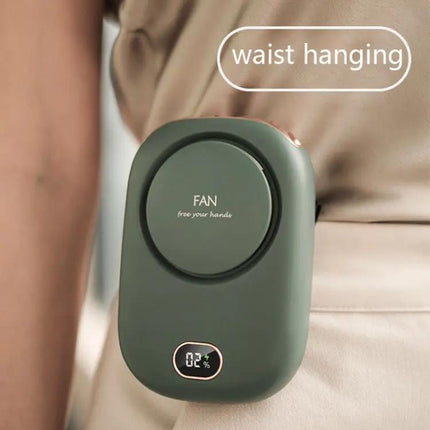 Rechargeable Hands Free Neck Fan For Personal Cooling White