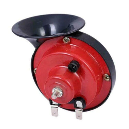 110dB 12V Snail Speaker Pair for Motorcycle and Car Waterproof 30W red horn-style waterproof 30W snail speaker for vehicles, compact durable design, easy install
