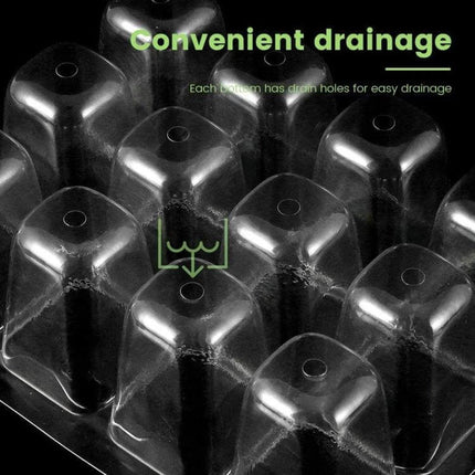 11 Piece Seedling Cultivation Tools Set for Home Gardening clear plastic nursery tray with drainage holes for seedlings