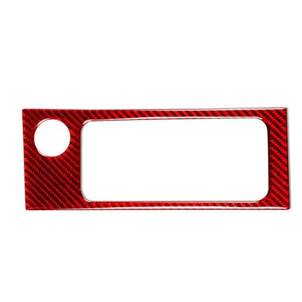 Cup Holder Trim Sticker for 2017-2021 Skoda Octavia Left or Right Hand Drive red carbon fiber cup holder trim sticker