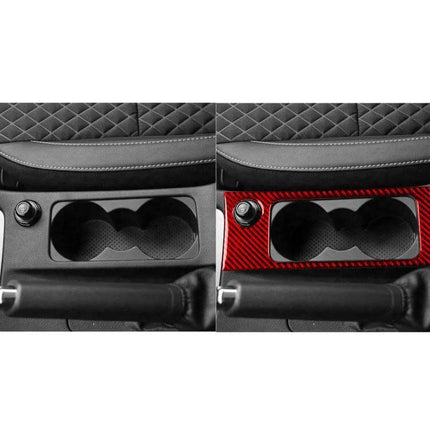 Cup Holder Trim Sticker for 2017-2021 Skoda Octavia Left or Right Hand Drive - red carbon fiber cup holder accent