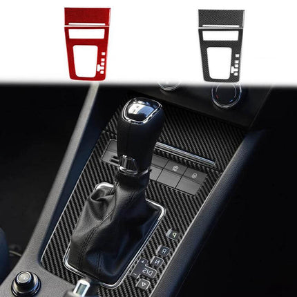 Skoda Octavia Gear Shift Panel Trim Sticker For Right Hand Drive 2017-2021 carbon fiber interior trim around gear shift, self-adhesive