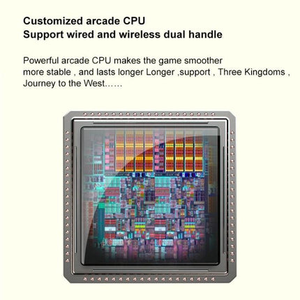 X20 Life Classic Handheld Game Console with 5.1-Inch Screen showing customized arcade CPU chip close-up
