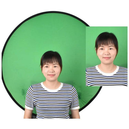 Folding Green Screen Backdrop for Photography and Video Use 190 Oxford cloth portable foldable circular background for home ID photos and livestreams