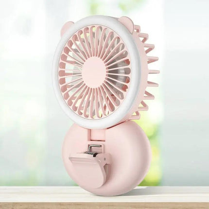 Mini Foldable Neck Fan With Clip, Portable For Desk And Travel