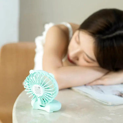 Mini Foldable Neck Fan With Clip, Portable For Desk And Travel