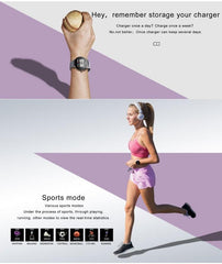 Montre connectée V11 avec moniteur de fréquence cardiaque et de pression artérielle en temps réel, mode multisport, lumière respiratoire, montre intelligente pour téléphone Android IOS